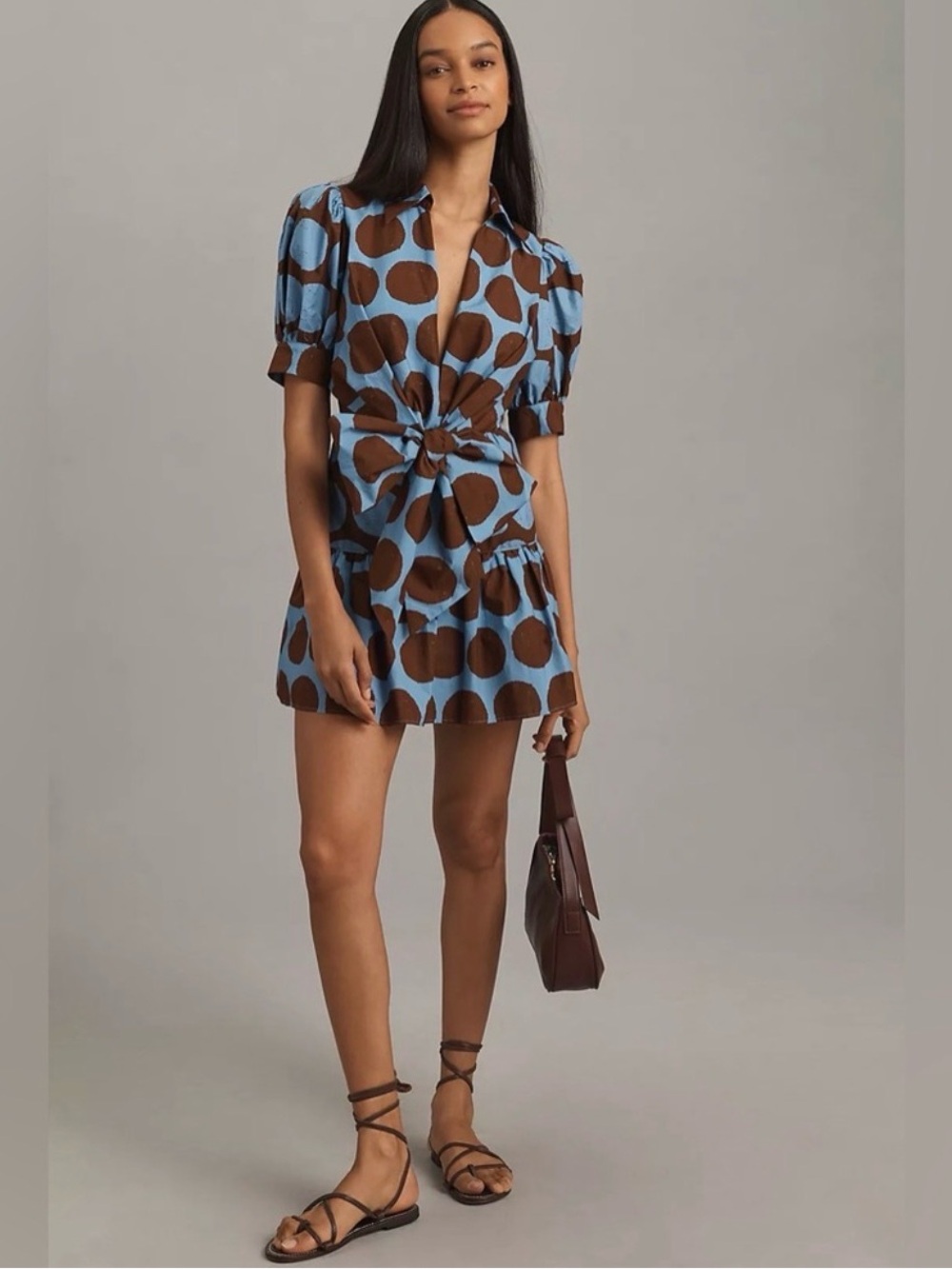Farm Rio x Anthropologie Short-Sleeve Bow-Front Mini Dress - Picture 2 of 3